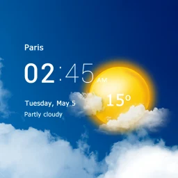 Icono de Transparent clock and weather